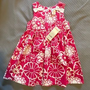 NWT Gymboree 2T adorable pink and white dress
